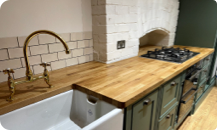 Oak worktop banner