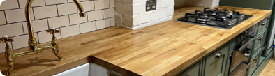 Oak worktop banner
