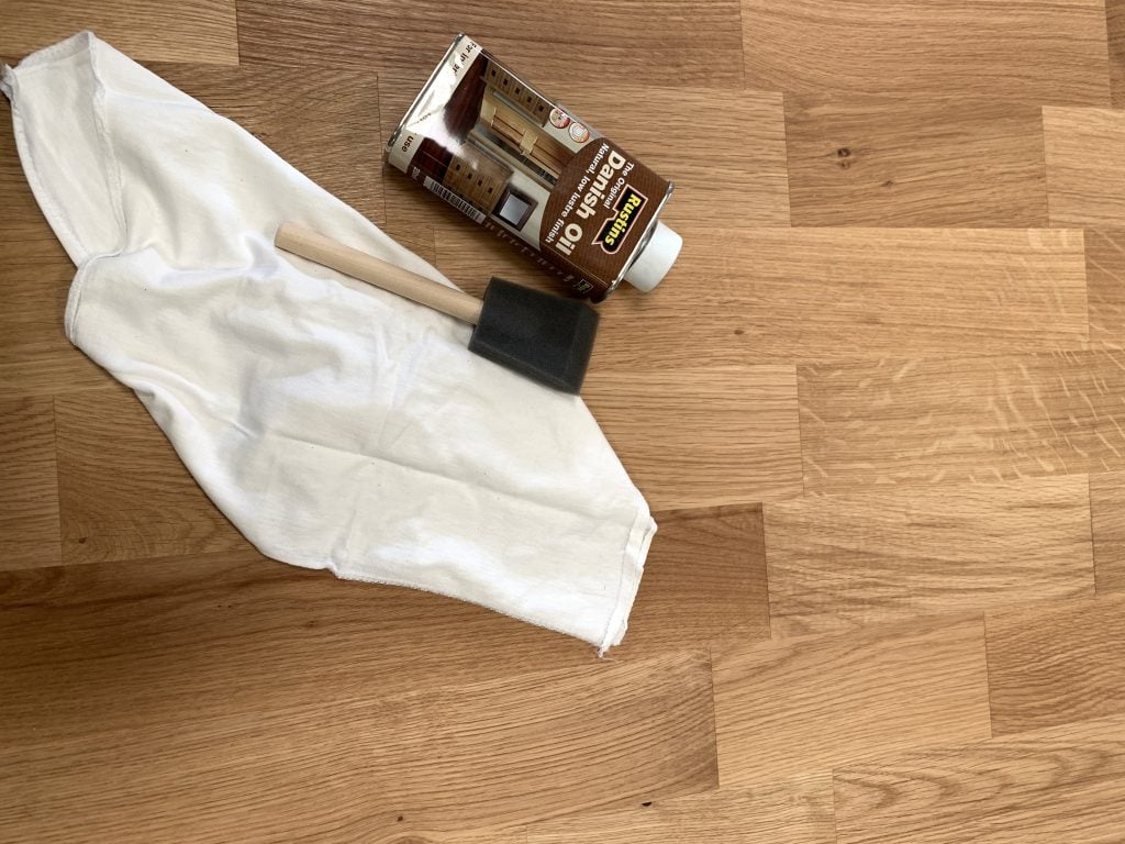 Wood worktop and danish oil