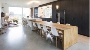 waterfall effect on a worktop for a dream dining table